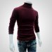 Men's Turtleneck Sweater 2018 New Autumn Winter Solid Color Casual Sweater Men's Slim Fit Knitted Pullovers Bottoming Jumper