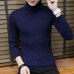 Men's Turtleneck Sweater 2018 New Autumn Winter Solid Color Sweater Casual Sweater Slim Fit Brand Simple Knitted Twist Pullovers