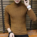 Men's Turtleneck Sweater 2018 New Autumn Winter Solid Color Sweater Casual Sweater Slim Fit Brand Simple Knitted Twist Pullovers