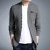 Mwxsd Brand 2019 Middle-Long length Mens Solid Sweater Cardigan Trench Male Casual Autumn pure color  cardigan sweater