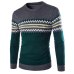 NIBESSER Brand Casual Sweater O-Neck Striped Slim  Men Long Sleeve Patchwork Male Pollover Sweater Thin Clothes agasalho masc