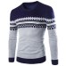 NIBESSER Brand Casual Sweater O-Neck Striped Slim  Men Long Sleeve Patchwork Male Pollover Sweater Thin Clothes agasalho masc