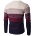 NIBESSER Brand Casual Sweater O-Neck Striped Slim  Men Long Sleeve Patchwork Male Pollover Sweater Thin Clothes agasalho masc