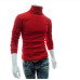 New Men Turtleneck Sweater Long Sleeve Solid Slim Fit Thin Knitted Pullover Mens Basic Style Sweaters Clothing Knitted Pullovers