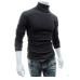 New Men Turtleneck Sweater Long Sleeve Solid Slim Fit Thin Knitted Pullover Mens Basic Style Sweaters Clothing Knitted Pullovers