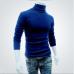 New Men Turtleneck Sweater Long Sleeve Solid Slim Fit Thin Knitted Pullover Mens Basic Style Sweaters Clothing Knitted Pullovers