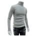 New Men Turtleneck Sweater Long Sleeve Solid Slim Fit Thin Knitted Pullover Mens Basic Style Sweaters Clothing Knitted Pullovers