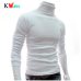 New Men Turtleneck Sweater Long Sleeve Solid Slim Fit Thin Knitted Pullover Mens Basic Style Sweaters Clothing Knitted Pullovers