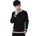 New Men's Sweater New Korean Edition Plush Long Sleeve Knitted Shirt Youth Hundred-Set Sweater Round-collar Topcoat