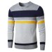 Oufisun Men Autumn Casual Knitted Soft Cotton Sweaters Pullover Men 2019 Winter New Fashion Striped O-Neck Sweater Coat Men 3XL