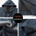 Oufisun Sweater Coat Men 2019 Winter Thick Warm Hooded Cardigan Clothes  Men Striped Cashmere Wool Liner Zipper Fleece Coats Men