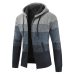 Oufisun Sweater Coat Men 2019 Winter Thick Warm Hooded Cardigan Jumpers  Men Striped Cashmere Wool Liner Zipper Fleece Coats Men