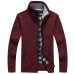 QIMAGE 2017 Men's Sweaters Autumn Winter Warm Cashmere Wool Zipper Pullover Sweaters Man Casual Knitwear Plus Size M-XXXL