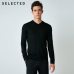 SELECTED 100% Wool Italy Merino V Collar Men Lightweight Knitwear Sweater S|418424501