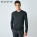 SELECTED 100% Wool Italy Merino V Collar Men Lightweight Knitwear Sweater S|418424501