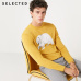 SELECTED Men's Wool-blend Animal Pattern Round Neckline Long-sleeved Knitted Sweater S|418424509