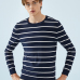 SEMIR Men Fine Knit Sweater Men Pullover Sweater in Soft Cotton Ribbed Crewneck Cuffs and Hem Fashion Sweater for Spring Autumn