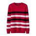 SEMIR Men Striped Fine-knit Sweater Casual Dropped Shoulder Pull-over Sweater with Ribbed Crewneck Cuff and Hem Spring Autumn