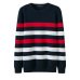 SEMIR Men Striped Fine-knit Sweater Casual Dropped Shoulder Pull-over Sweater with Ribbed Crewneck Cuff and Hem Spring Autumn