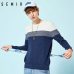 SEMIR Sweater Male Korean Men Round Neck Striped Color Knitted Sweater Fresh Youth Fashion Stripes Multicolor Tops Clothes