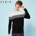 SEMIR Sweater Male Korean Men Round Neck Striped Color Knitted Sweater Fresh Youth Fashion Stripes Multicolor Tops Clothes