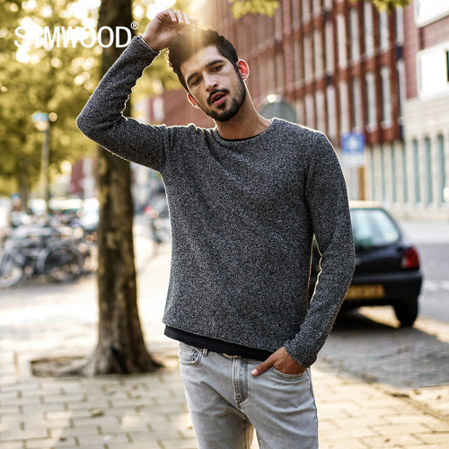 SIMWOOD 2019 Spring Winter New Casual Sweater  Men Colored Wool knitted  Pullovers Fashion Slim Fit Christmas Gift Male MT017026