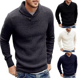 SMONSDLE Sweater Men Pullover Coat 2019 New Men Winter Fashion Solid Sweaters Casual Warm Knitting Jumper Sweater Male Coats