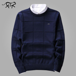 Solid Color Sweaters Men O Neck Pullover Men Long Sleeve Men's Sweater Casual Dress Male Brand Cashmere Check Knitwear Man Pull