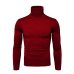 Spring Autumn New Solid Colors Pull Homme Turtleneck Sweater Dress High Elasticity Slim Pullover Men Knitwear Men Clothing 3XL