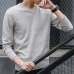 Sweater Men 2019 Autumn Casual Pullovers Men V-Neck Solid Cotton Knitted Brand Clothing Slim Fit Male Sweaters Pull Homme