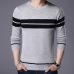 Thoshine Brand Spring Autumn England Style Men Knitted Thin Sweaters Striped Casual Wool Pullovers Male Casual Long shirts Tops