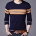 Thoshine Brand Spring Autumn England Style Men Knitted Thin Sweaters Striped Casual Wool Pullovers Male Casual Long shirts Tops