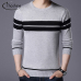 Thoshine Brand Spring Autumn England Style Men Knitted Thin Sweaters Striped Casual Wool Pullovers Male Casual Long shirts Tops