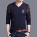 Thoshine Brand Spring Autumn Style Men Knitted Sweaters V-Neck Pattern Casual Wool Pullovers Solid Color Male Streetwear Jumpers