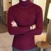 Turtleneck Men Sweater Christmas Cotton Male Sweater Winter Pullover Turtle Neck Men's Jumper White Mens Knitwear Pull Homme