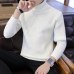 Turtleneck Sweater Men Wool Pullover Mens Sweaters Stripe Turtle Neck Male Sweter Jumper Casual Thermal High Quality Moose