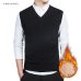 Varsanol Brand Clothing Pullover Sweater Men Autumn V Neck Slim Vest Sweaters Sleeveless Men's Warm Sweater Cotton Casual M-3xl