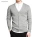 Varsanol Cotton Sweater Men Long Sleeve Cardigan Mens V-Neck Sweaters Loose Solid Button Fit Knitting Casual Style Clothing New