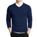 Varsanol Cotton Sweater Men Long Sleeve Pullovers Outwear Man V-Neck sweaters Tops Loose Solid Fit Knitting Clothing 8Colors New