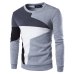 ZOGAA 2019 Men Sweaters Casual O-Neck Slim Cotton Knit Quality Men Sweater Patchwork Pullovers Male Top Hombre Camisa Masculina