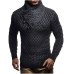 ZOGAA Mens Sweaters 2019 Warm Hedging Turtleneck Pullover Sweater Man Casual Knitwear Slim Winter Sweater Male Brand Clothing