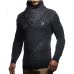 ZOGAA Mens Sweaters 2019 Warm Hedging Turtleneck Pullover Sweater Man Casual Knitwear Slim Winter Sweater Male Brand Clothing