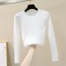 10 colors On sale autumn winter Women ladies long sleeve crew neck slim fitting knitted sweater femme korean pullover Jumper