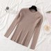 10 colors On sale autumn winter Women ladies long sleeve crew neck slim fitting knitted sweater femme korean pullover Jumper