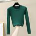 10 colors On sale autumn winter Women ladies long sleeve crew neck slim fitting knitted sweater femme korean pullover Jumper