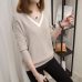 2018 Autumn New Sweaters Women Pullovers Slim Warm Hollow Sweaters Women Loose Knitted Sweater Female V-neck Small Fresh Sweater