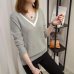 2018 Autumn New Sweaters Women Pullovers Slim Warm Hollow Sweaters Women Loose Knitted Sweater Female V-neck Small Fresh Sweater