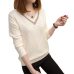 2018 Autumn New Sweaters Women Pullovers Slim Warm Hollow Sweaters Women Loose Knitted Sweater Female V-neck Small Fresh Sweater