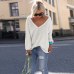 2018 Autumn Winter Sweaters Women Fashion Warm Pullover Women Knitted Sweater Female V-Neck Long Sleeve Loose Sweater Knitted