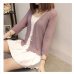 2018 new Cardigan female The summer air-conditioning short silk cardigan shirt a thin coat of black fungus